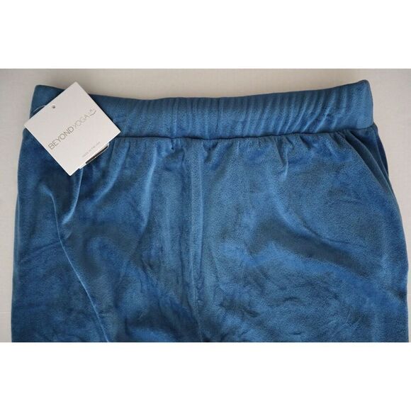 Beyond Yoga NV1221 Women's Sz M Celestial Blue Velvet Elevate Long Pants - Picture 8 of 10